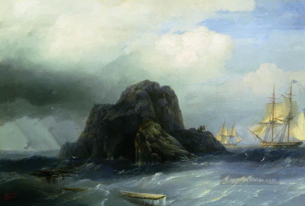 Felseninsel 1855 1 Verspielt Ivan Aiwasowski makedonisch Ölgemälde